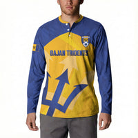 Barbados Football 2026 Custom Button Sweatshirt Go Bajan Tridents