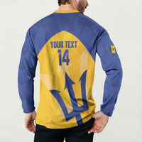 Barbados Football 2026 Custom Button Sweatshirt Go Bajan Tridents