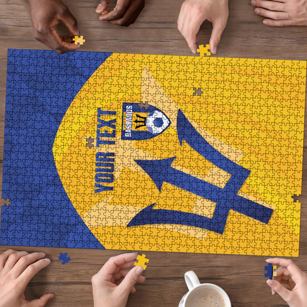 Barbados Football 2026 Custom Puzzle Go Bajan Tridents