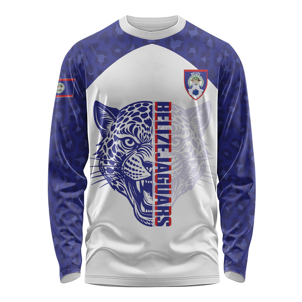 Belize Football 2026 Custom Long Sleeve Shirt Go Jaguars