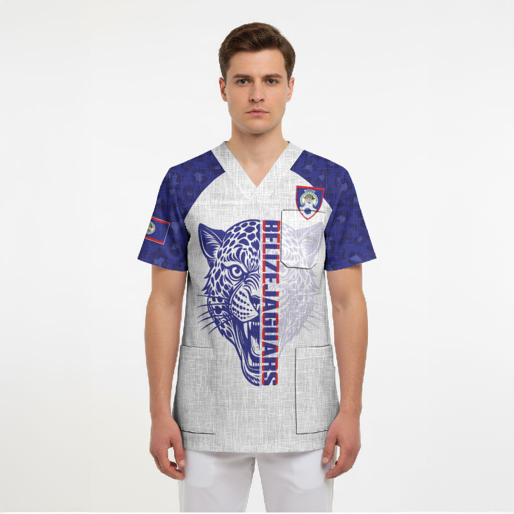 Belize Football 2026 Custom Scrub Top Go Jaguars
