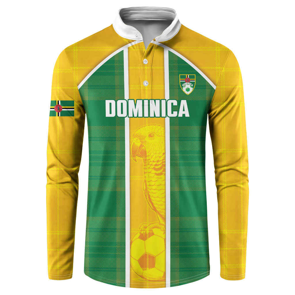 Dominica Football 2026 Custom Button Sweatshirt Sisserou Parrot Madras Pattern