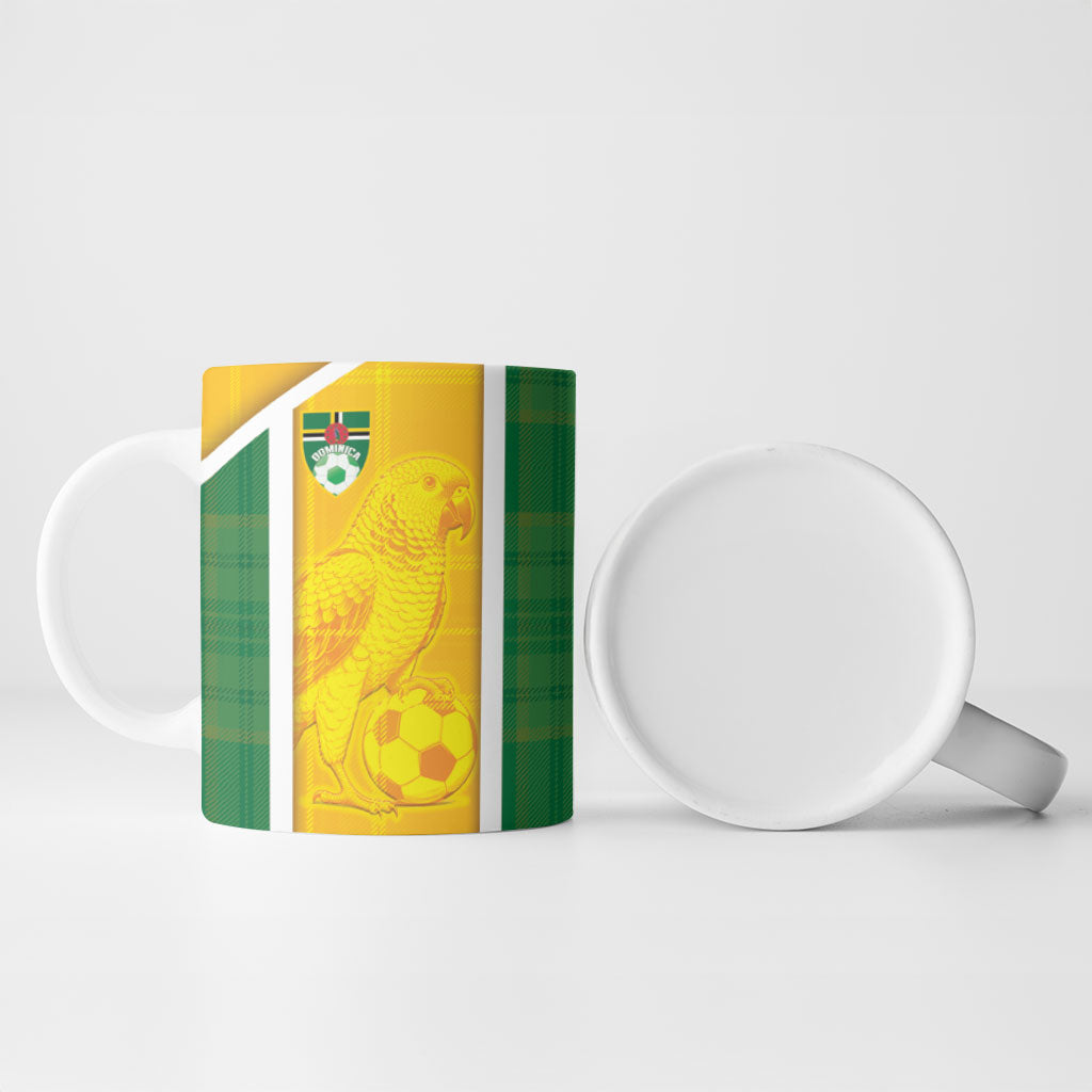 Dominica Football 2026 Custom Ceramic Mug Sisserou Parrot Madras Pattern