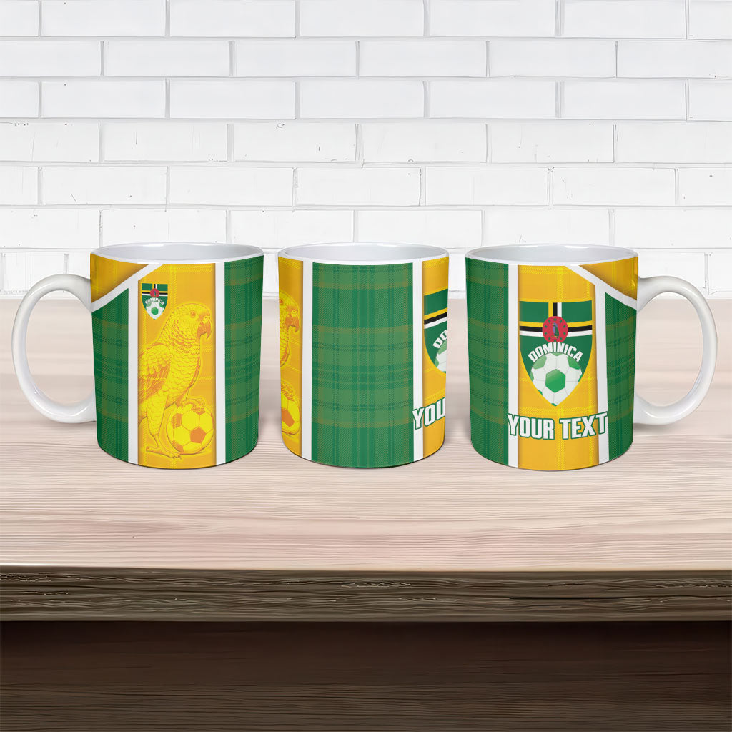 Dominica Football 2026 Custom Ceramic Mug Sisserou Parrot Madras Pattern