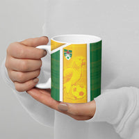 Dominica Football 2026 Custom Ceramic Mug Sisserou Parrot Madras Pattern
