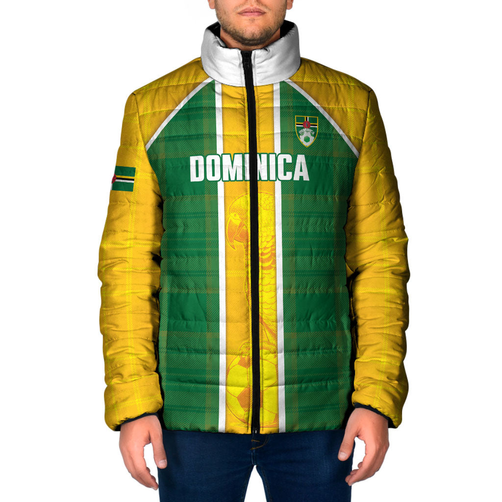 Dominica Football 2026 Custom Padded Jacket Sisserou Parrot Madras Pattern