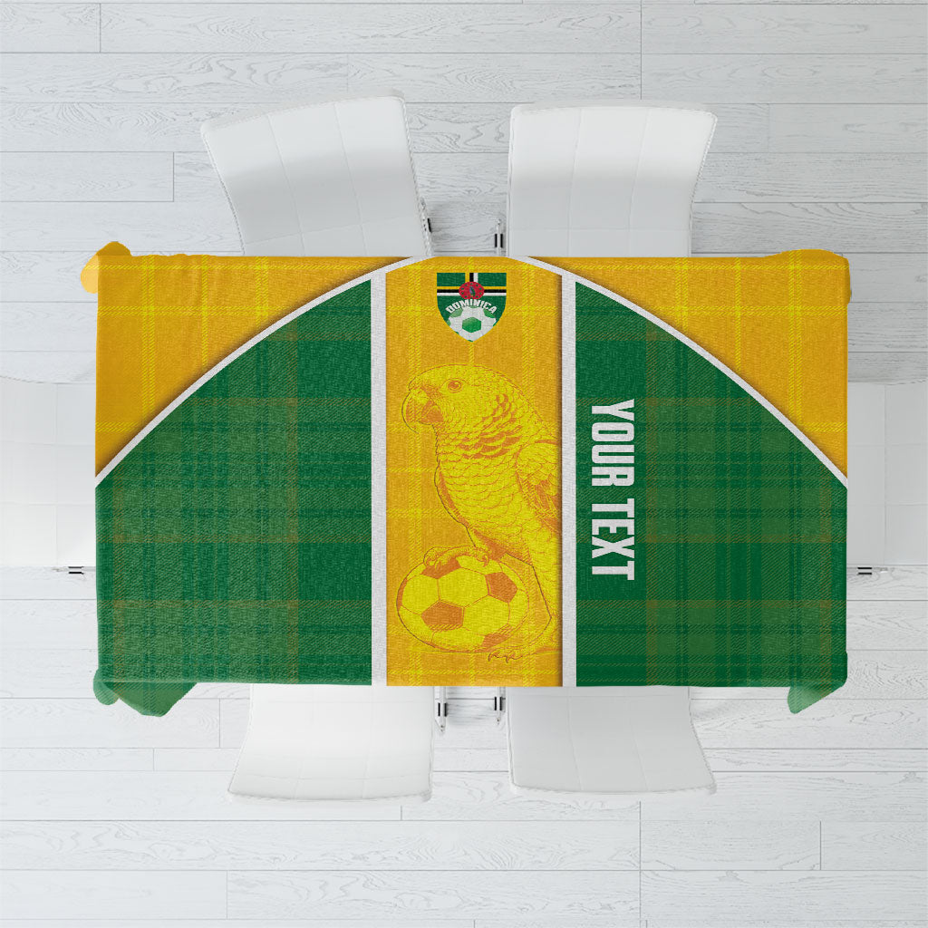 Dominica Football 2026 Custom Tablecloth Sisserou Parrot Madras Pattern