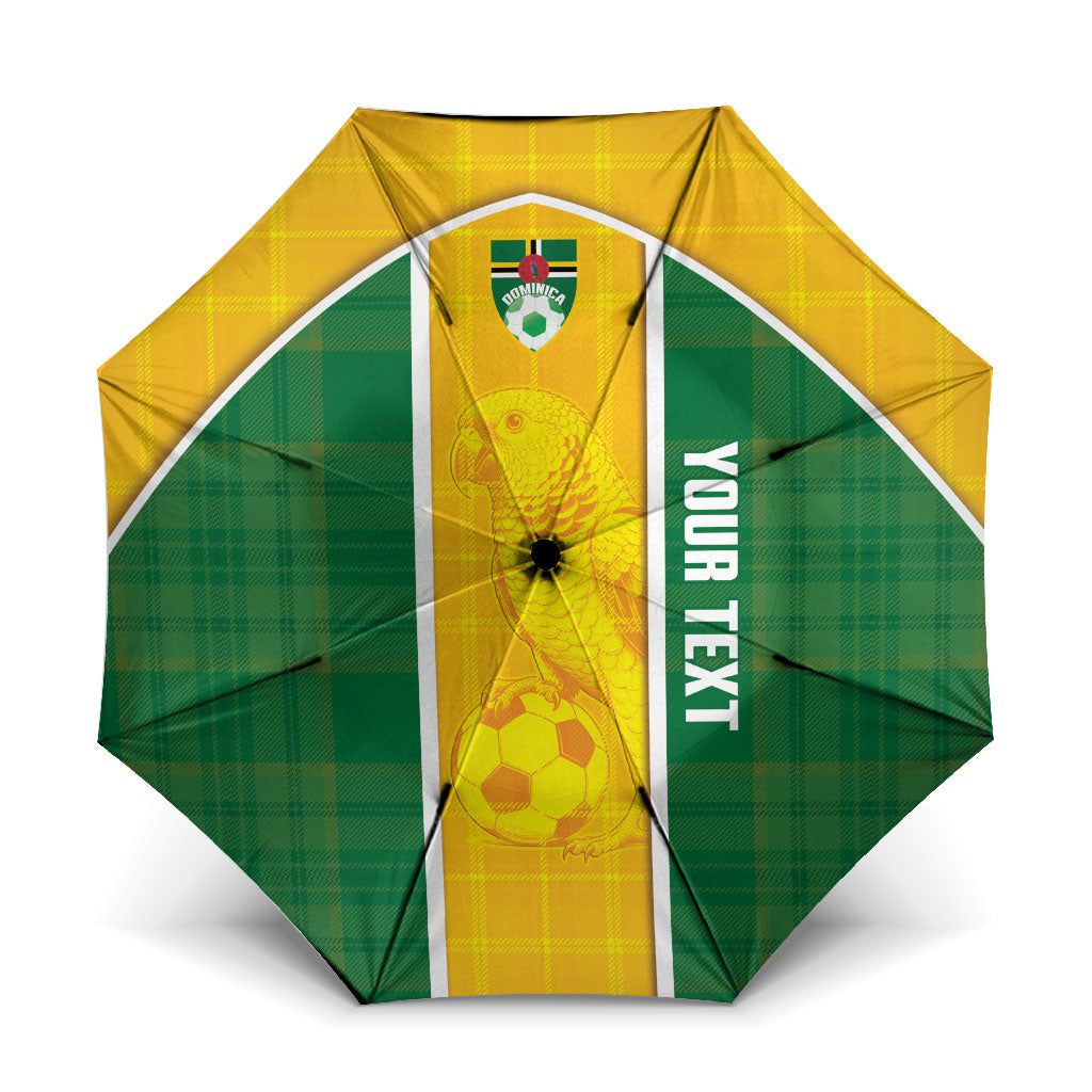 Dominica Football 2026 Custom Umbrella Sisserou Parrot Madras Pattern