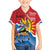 Personalised Antigua and Barbuda Independence Day Family Matching Puletasi and Hawaiian Shirt Fallow Deer With Flag - Wonder Print Shop