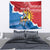 Personalised Antigua and Barbuda Independence Day Tapestry Fallow Deer With Flag