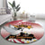 Personalised Latvia Independence Day Round Carpet Latvija White Wagtail With Map 106th Anniversary