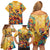 Mexico Day Of The Dead Family Matching Off Shoulder Short Dress and Hawaiian Shirt Sugar Skull Girl With Guitar Colorful Vibes