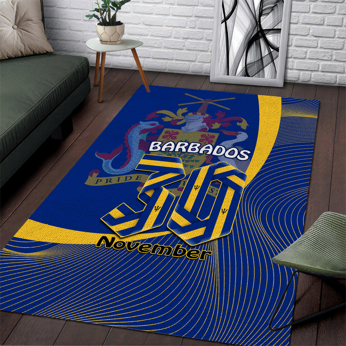 Barbados Independence Day Area Rug 30 November Happy Anniversary Barbadian - Wonder Print Shop