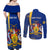 Personalised Barbados Independence Day Couples Matching Off Shoulder Maxi Dress and Long Sleeve Button Shirt 30 November Happy Anniversary Barbadian - Wonder Print Shop