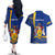 Personalised Barbados Independence Day Couples Matching Off The Shoulder Long Sleeve Dress and Hawaiian Shirt 30 November Happy Anniversary Barbadian - Wonder Print Shop