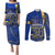 Personalised Barbados Independence Day Couples Matching Puletasi Dress and Long Sleeve Button Shirt 30 November Happy Anniversary Barbadian - Wonder Print Shop