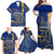 Personalised Barbados Independence Day Family Matching Off Shoulder Maxi Dress and Hawaiian Shirt 30 November Happy Anniversary Barbadian - Wonder Print Shop