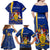 Personalised Barbados Independence Day Family Matching Off Shoulder Maxi Dress and Hawaiian Shirt 30 November Happy Anniversary Barbadian - Wonder Print Shop