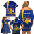 Personalised Barbados Independence Day Family Matching Off Shoulder Short Dress and Hawaiian Shirt 30 November Happy Anniversary Barbadian - Wonder Print Shop