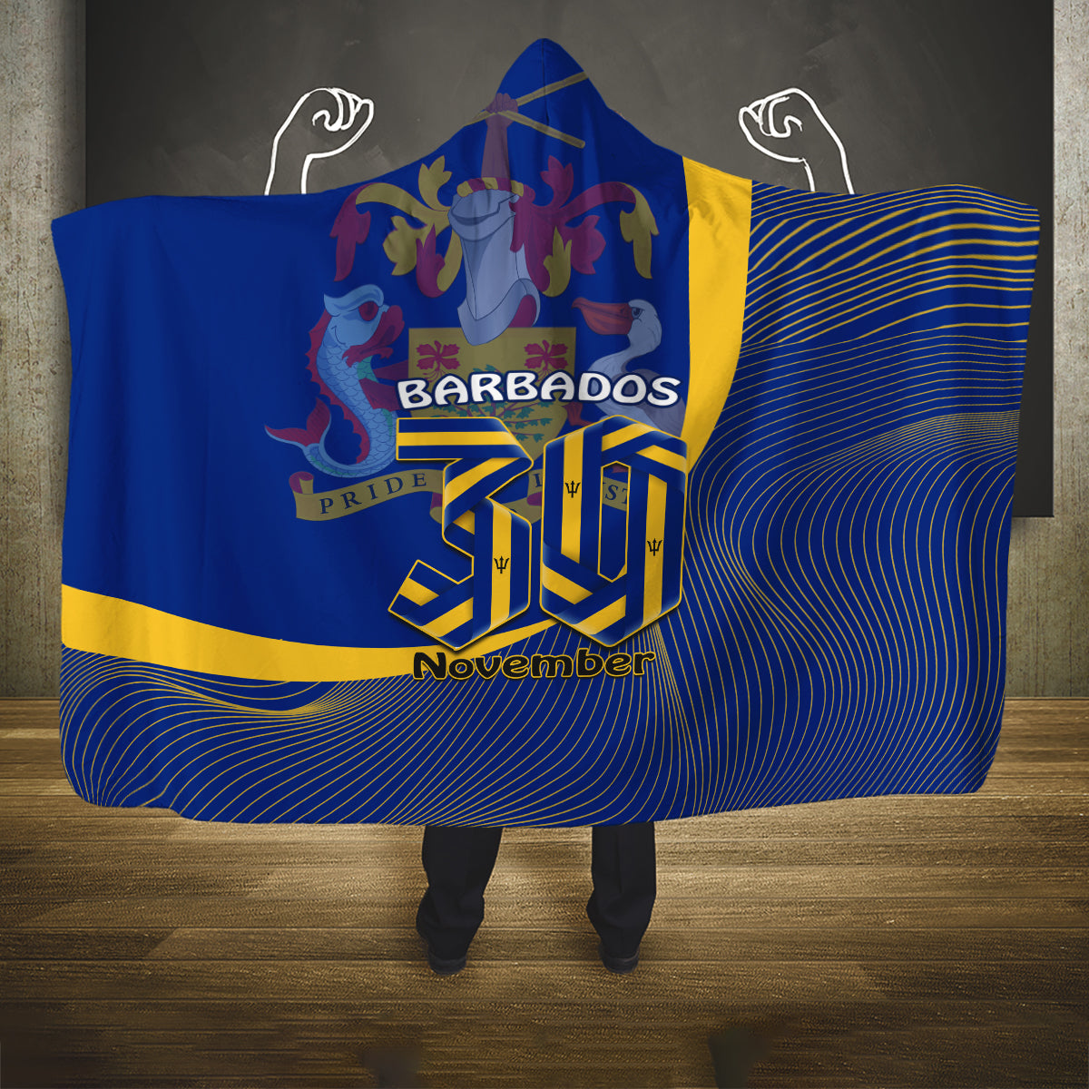 personalised-barbados-independence-day-hooded-blanket-30-november-happy-anniversary-barbadian