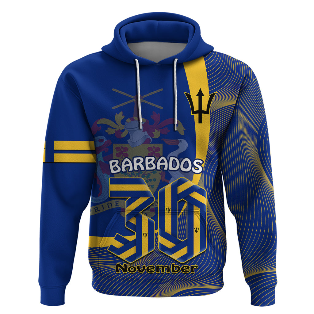 Personalised Barbados Independence Day Hoodie 30 November Happy Anniversary Barbadian - Wonder Print Shop