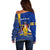 Personalised Barbados Independence Day Off Shoulder Sweater 30 November Happy Anniversary Barbadian - Wonder Print Shop