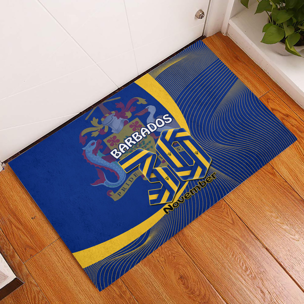 Barbados Independence Day Rubber Doormat 30 November Happy Anniversary Barbadian - Wonder Print Shop