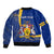 Personalised Barbados Independence Day Sleeve Zip Bomber Jacket 30 November Happy Anniversary Barbadian - Wonder Print Shop