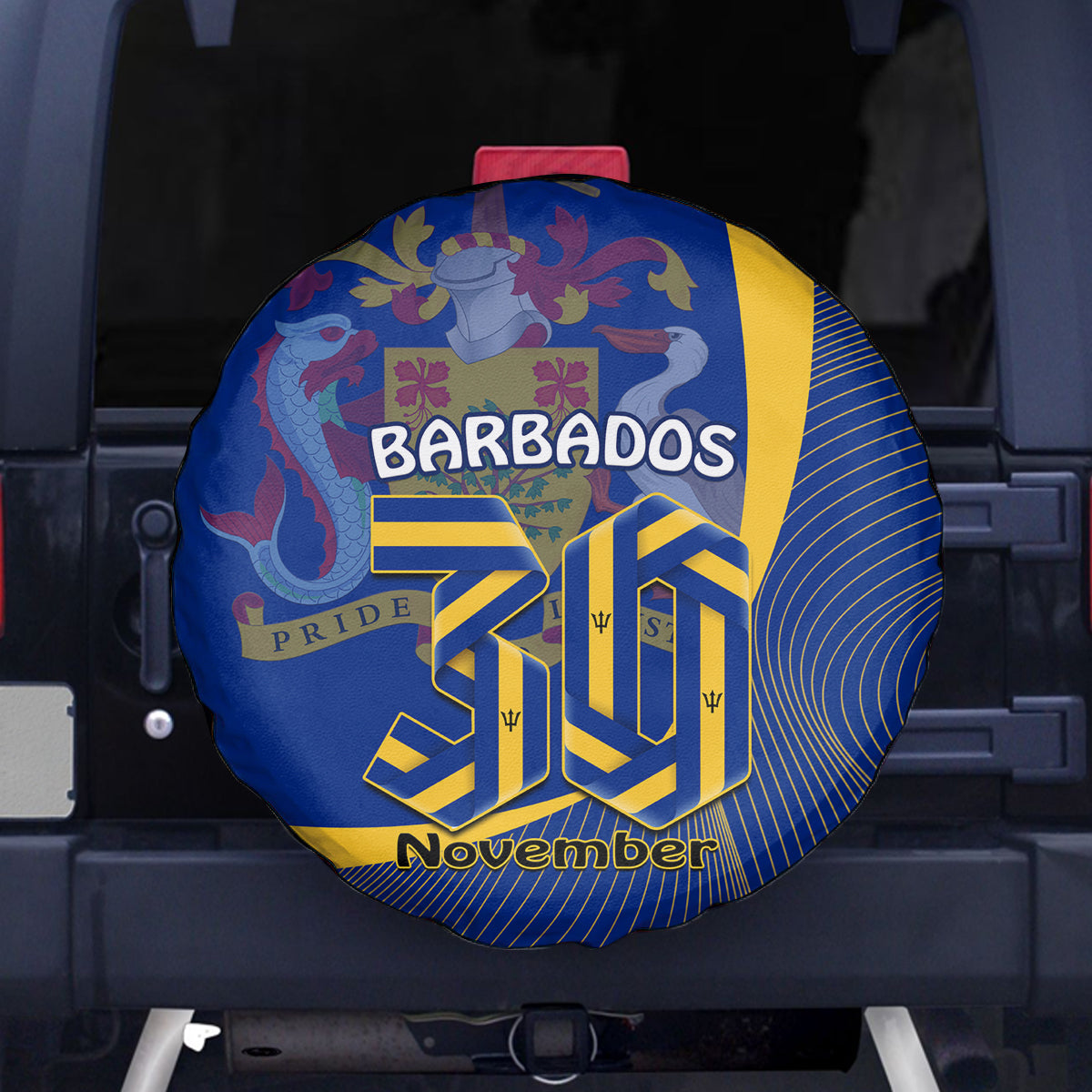 Barbados Independence Day Spare Tire Cover 30 November Happy Anniversary Barbadian - Wonder Print Shop