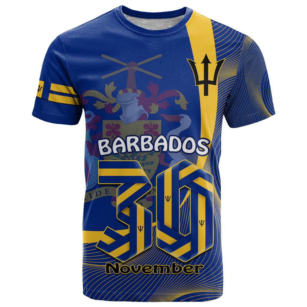 Personalised Barbados Independence Day T Shirt 30 November Happy Anniversary Barbadian - Wonder Print Shop