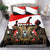 Yemen Independence Day Bedding Set Yemeni Coat Of Arms With Coffea Arabica Flowers - Wonder Print Shop