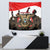 Yemen Independence Day Tapestry Yemeni Coat Of Arms With Coffea Arabica Flowers - Wonder Print Shop