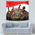 Yemen Independence Day Tapestry Yemeni Coat Of Arms With Coffea Arabica Flowers - Wonder Print Shop