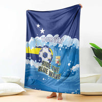 Personalized Curacao Football Blanket First-ever World Cup Ride The Blue Wave - Wonder Print Shop