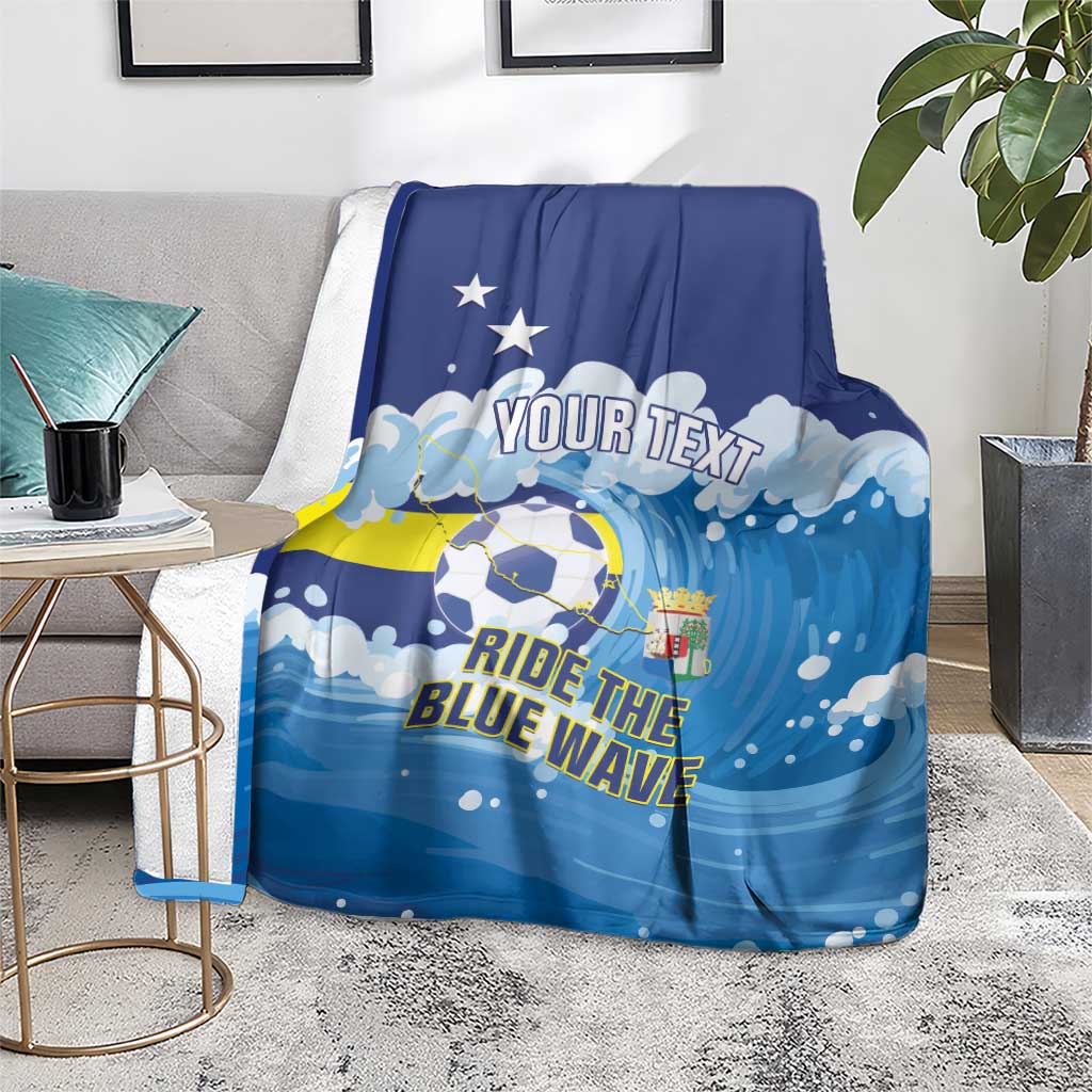 Personalized Curacao Football Blanket First-ever World Cup Ride The Blue Wave - Wonder Print Shop