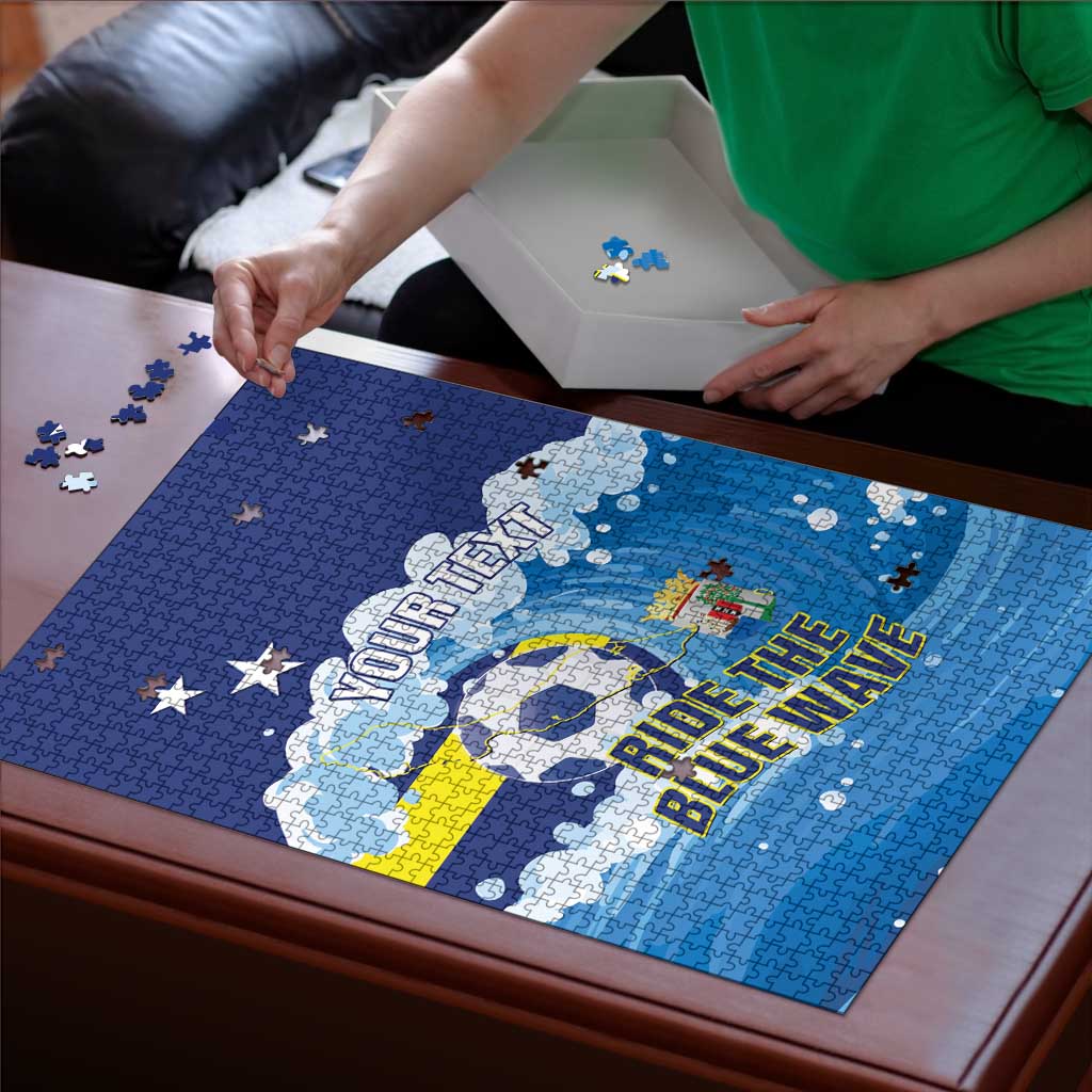 Personalized Curacao Football Puzzle First-ever World Cup Ride The Blue Wave - Wonder Print Shop