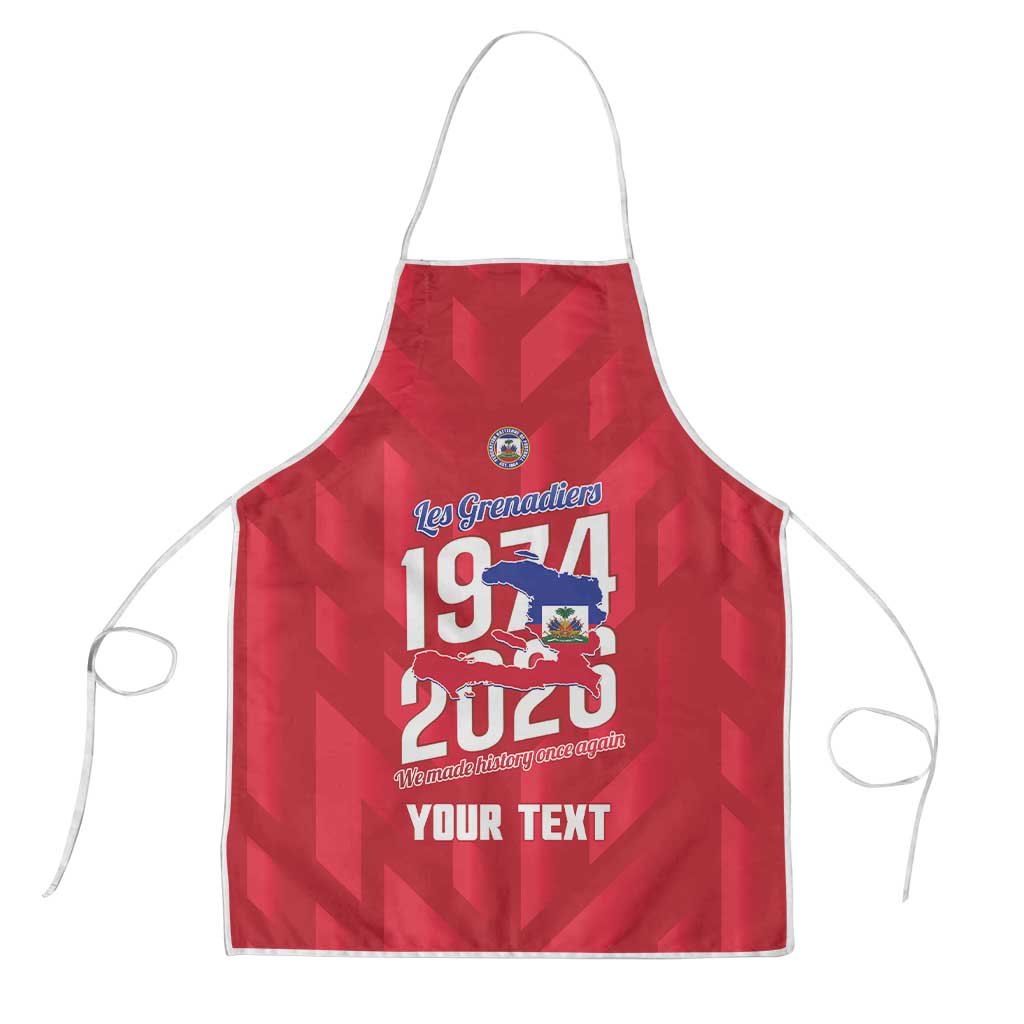 Personalized Haiti Football Apron Les Grenadiers Made History Once Again Red Color - Wonder Print Shop