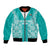 Custom South Africa Rugby Bomber Jacket Go Champions Springboks - Teal Version - Wonder Print Shop