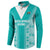 Custom South Africa Rugby Button Sweatshirt Go Champions Springboks - Teal Version - Wonder Print Shop