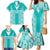 Custom South Africa Rugby Family Matching Mermaid Dress and Hawaiian Shirt Go Champions Springboks - Teal Version - Wonder Print Shop