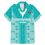 Custom South Africa Rugby Family Matching Mermaid Dress and Hawaiian Shirt Go Champions Springboks - Teal Version - Wonder Print Shop