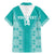 Custom South Africa Rugby Family Matching Mermaid Dress and Hawaiian Shirt Go Champions Springboks - Teal Version - Wonder Print Shop