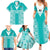 Custom South Africa Rugby Family Matching Summer Maxi Dress and Hawaiian Shirt Go Champions Springboks - Teal Version - Wonder Print Shop