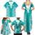 Custom South Africa Rugby Family Matching Summer Maxi Dress and Hawaiian Shirt Go Champions Springboks - Teal Version - Wonder Print Shop