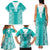 Custom South Africa Rugby Family Matching Tank Maxi Dress and Hawaiian Shirt Go Champions Springboks - Teal Version - Wonder Print Shop