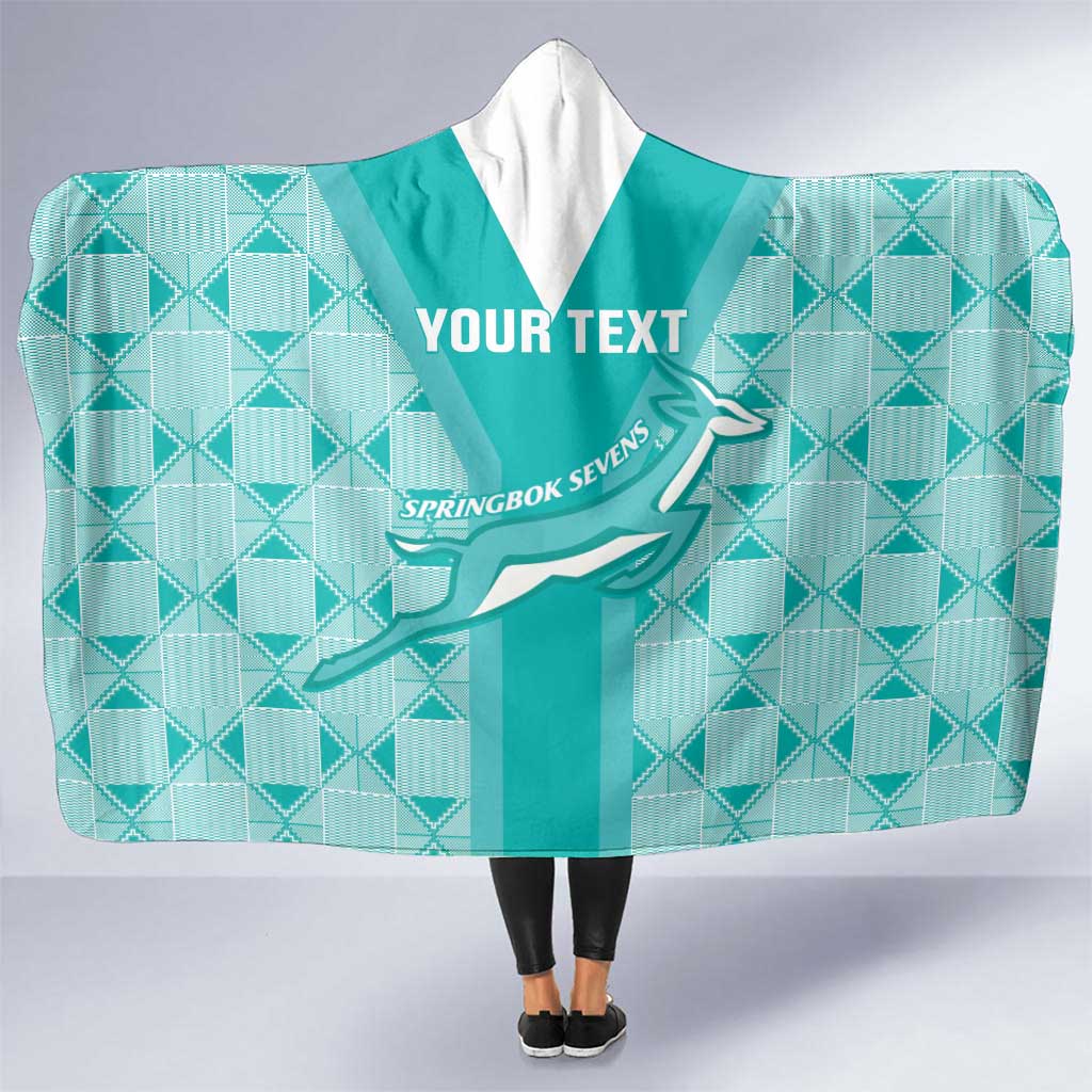 Custom South Africa Rugby Hooded Blanket Go Champions Springboks - Teal Version LT14