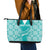 Custom South Africa Rugby Leather Tote Bag Go Champions Springboks - Teal Version - Wonder Print Shop