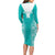 Custom South Africa Rugby Long Sleeve Bodycon Dress Go Champions Springboks - Teal Version - Wonder Print Shop