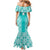 Custom South Africa Rugby Mermaid Dress Go Champions Springboks - Teal Version - Wonder Print Shop