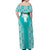 Custom South Africa Rugby Off Shoulder Maxi Dress Go Champions Springboks - Teal Version - Wonder Print Shop